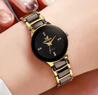 Reloj Orlando Mujer Negro y Dorado