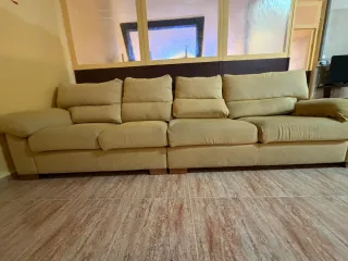 Sofá rinconera beige 3 y 2 plazas se quita rincon