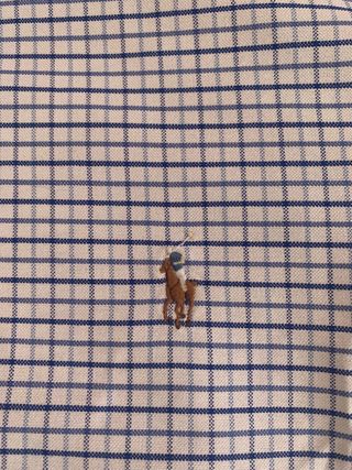 Camisa Ralph Lauren cuadros azul y blanco Talla XL