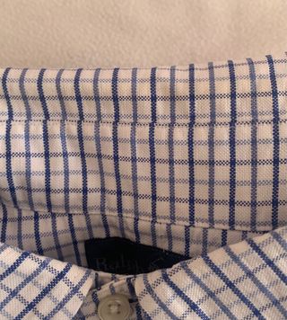 Camisa Ralph Lauren cuadros azul y blanco Talla XL