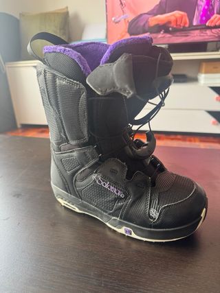 Botas Snowboard Salomon Negras y Moradas