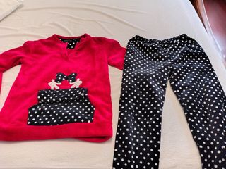 Pijama Mujer Minnie Mouse Rojo y Negro