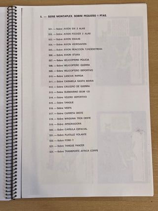 Catálogo Sobres MONTAPLEX Muestrario Nº 4 años 70