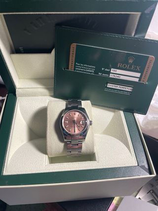 Rolex Oyster Perpetual Reloj Rosa