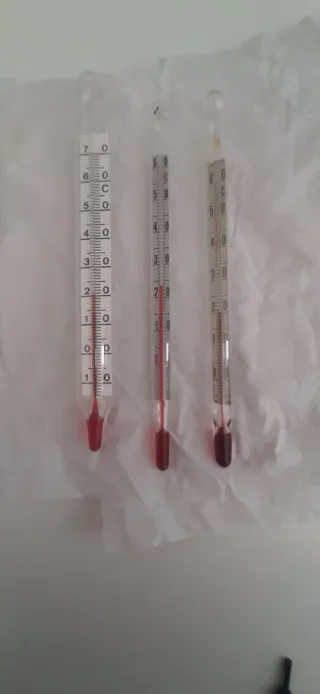 3 Termometri in vetro