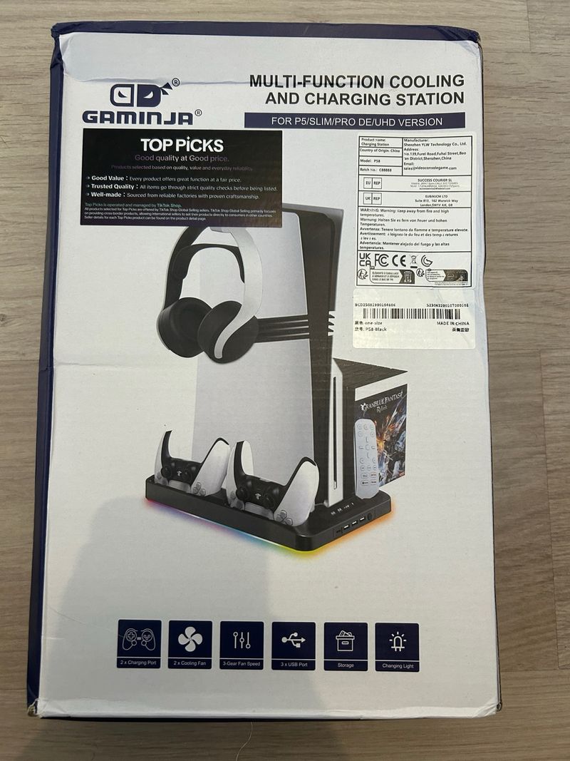 Soporte Carga PS5 Gaminja con USB