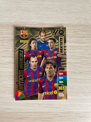 Cromo Panini FC Barcelona Sextete Adrenalyn XL