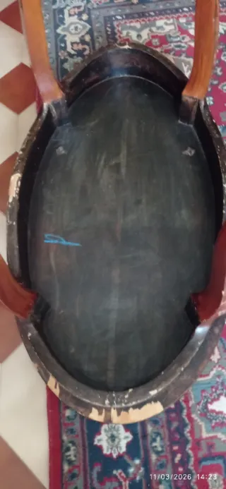 Tavolino da salotto intarsiato floreale