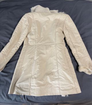 Abrigo largo de invierno con forro de pelo