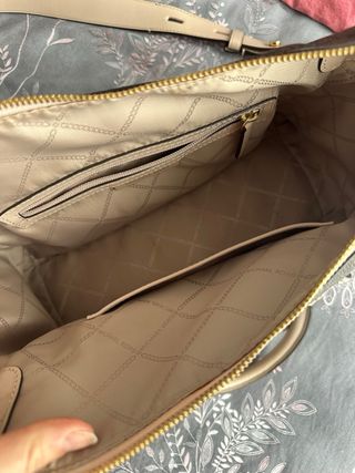 Bolso Michael Kors Beige y Marrón (Original)