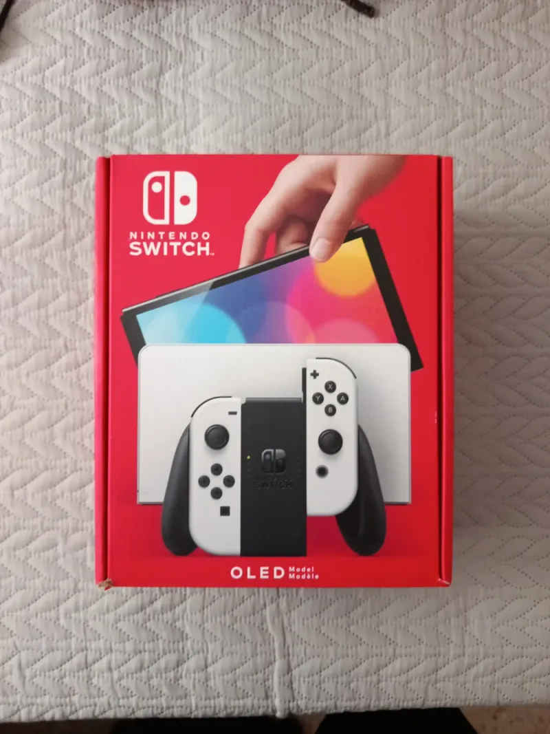 Caja y manual Nintendo Switch OLED Blanca