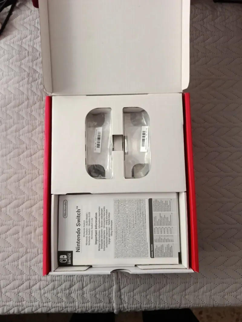Caja y manual Nintendo Switch OLED Blanca afbeelding 2