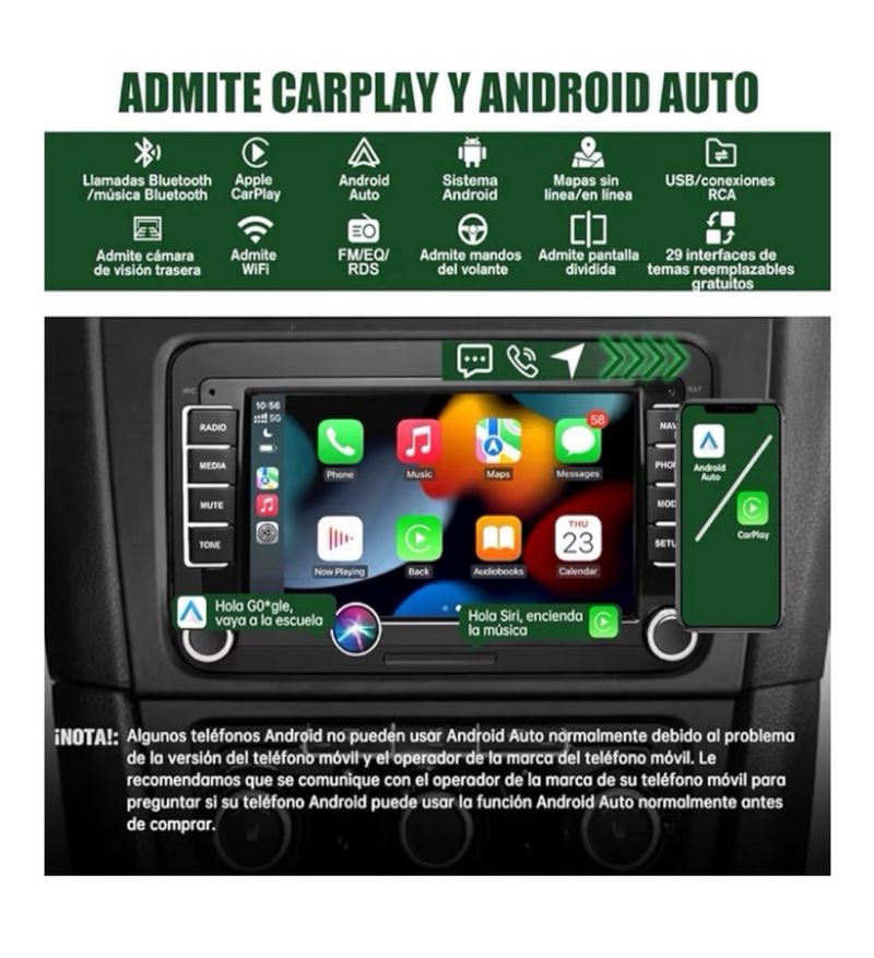 Radio Coche Android 7 VW CarPlay afbeelding 3