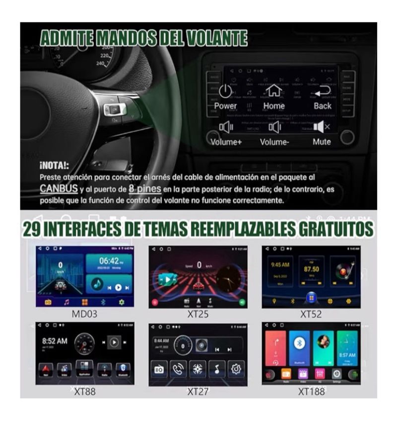 Radio Coche Android 7 VW CarPlay afbeelding 4