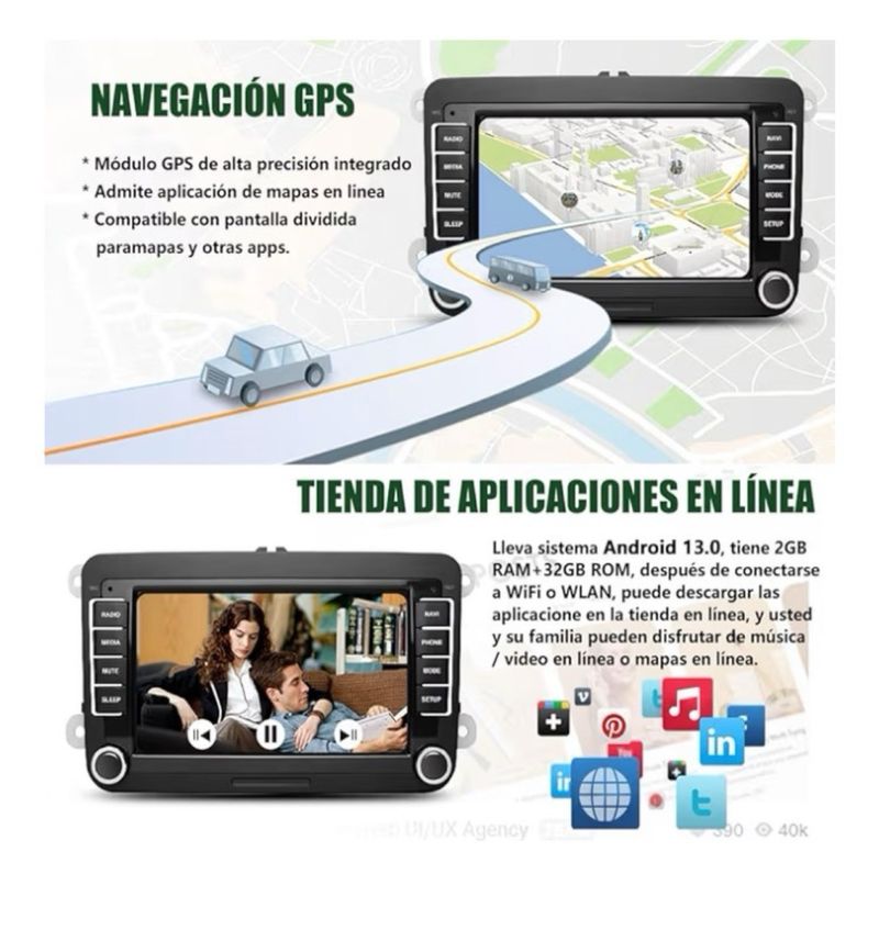 Radio Coche Android 7 VW CarPlay afbeelding 6