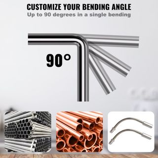 Attrezzo per Piegare Tubi, Piegatrice a Cricchetto per Tubi da 6,4mm-22,2mm, Strumenti di Piegatura a 90° Avanti/Indietro con 7 Matrici per Riparazione Condizionatori e Frigoriferi