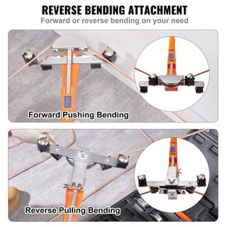 Attrezzo per Piegare Tubi, Piegatrice a Cricchetto per Tubi da 6,4mm-22,2mm, Strumenti di Piegatura a 90° Avanti/Indietro con 7 Matrici per Riparazione Condizionatori e Frigoriferi