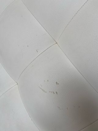 Cabecero de piel sintética blanco