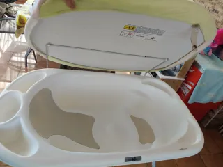 Bañera y cambiador para bebé con diseño de oso