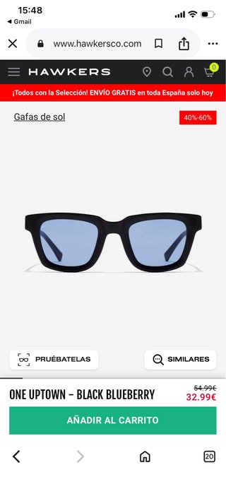 Gafas Hawkers Nuevas Negras
