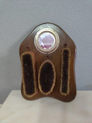 Cepillos ropa con base y espejo