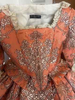 Traje Fallera Naranja niña-  Talla9/10/11 Años