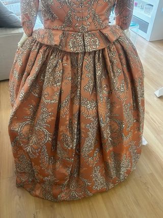 Traje Fallera Naranja niña-  Talla9/10/11 Años
