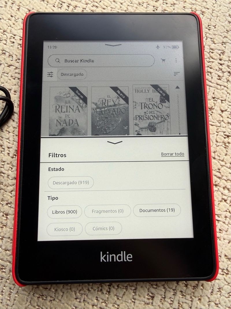Kindle Paperwhite 10ª Gen + funda + cable + libros afbeelding 3