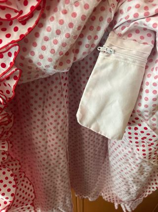 Vestido Flamenca Lunares Rojo y Blanco