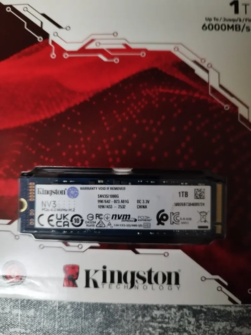 SSD Kingston NV3 1TB PCIe 4.0 NVMe M.2 afbeelding 2