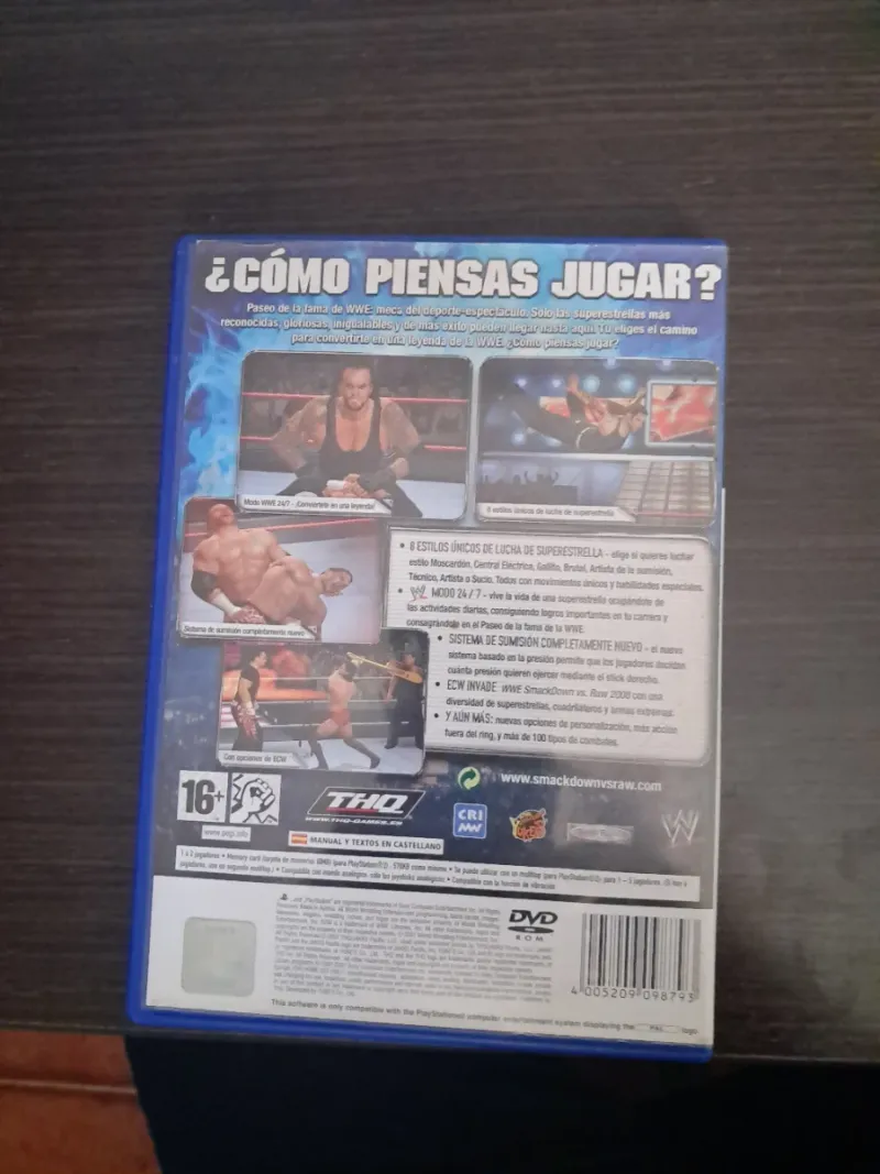 PlayStation 2 Smackdown vs Raw 2008 afbeelding 3