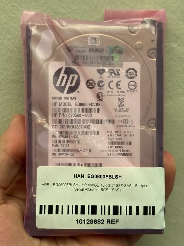 HP 600GB 2.5 SAS EG0600FBLSH