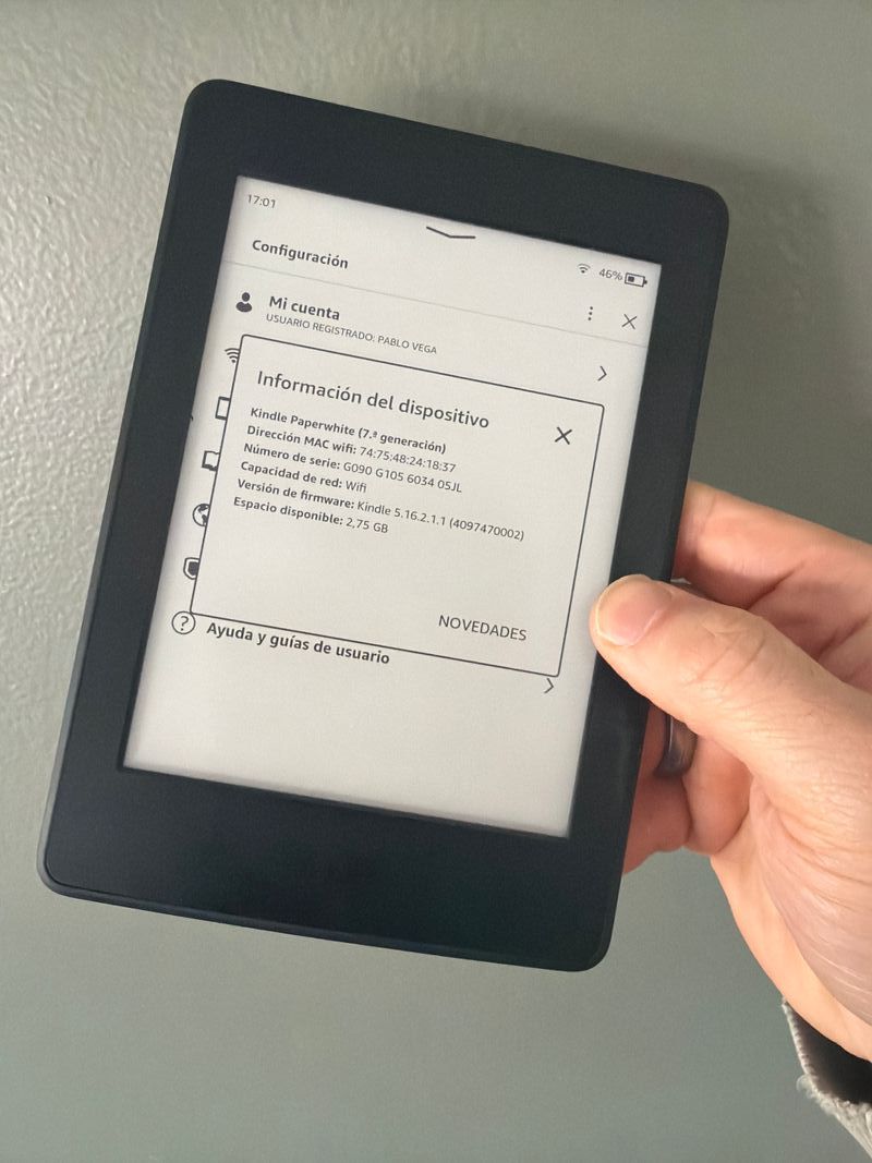 Kindle Paperwhite 7ª Gen 4GB Negro afbeelding 3