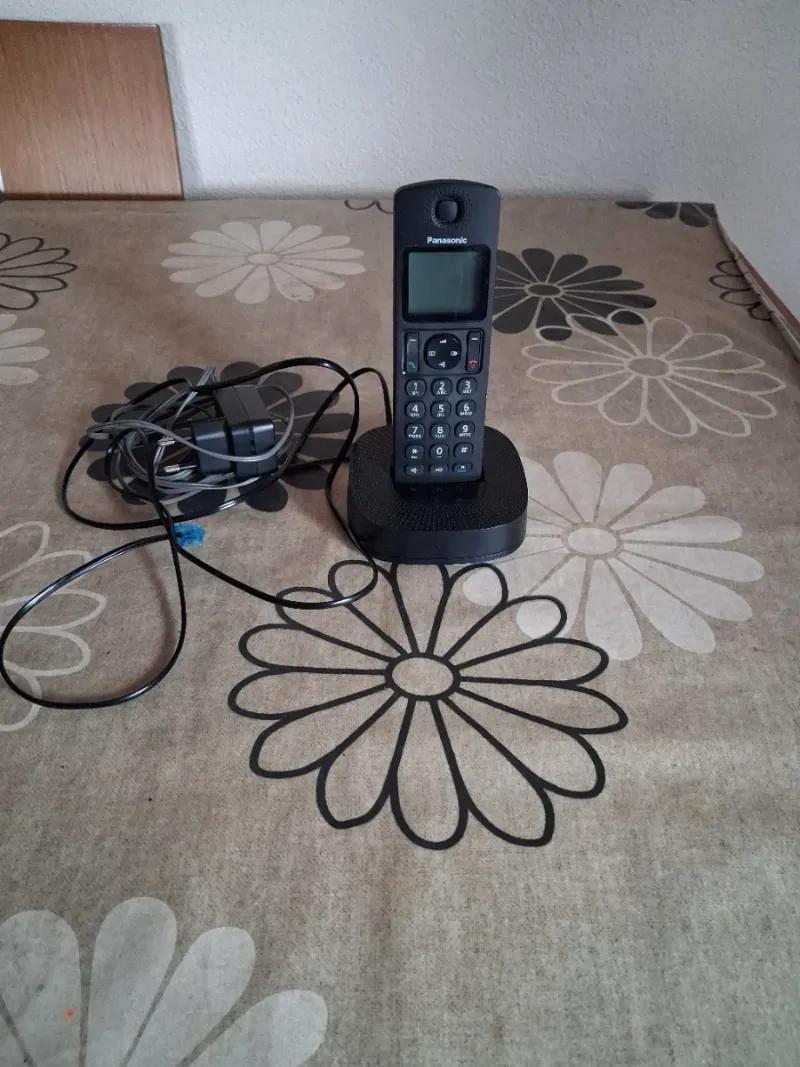 Teléfono fijo Panasonic negro