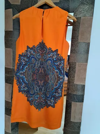 Vestido/Camisola Naranja con Estampado