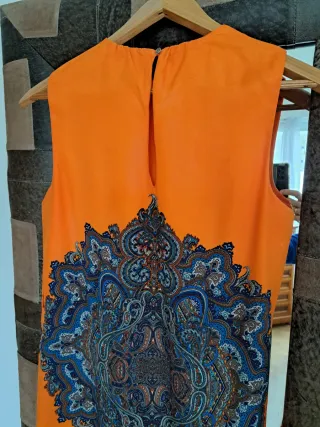 Vestido/Camisola Naranja con Estampado