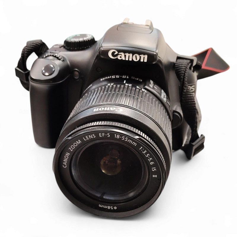 CAMARA REFLEX CANON 1100D + OBJETIVO CANON 18-55MM + CARGADOR + BATERIA + FUNDA afbeelding 2