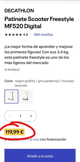 Patinete Freestyle Oxelo MF520