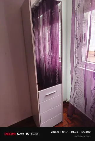 Armario Zapatero Blanco con espejo