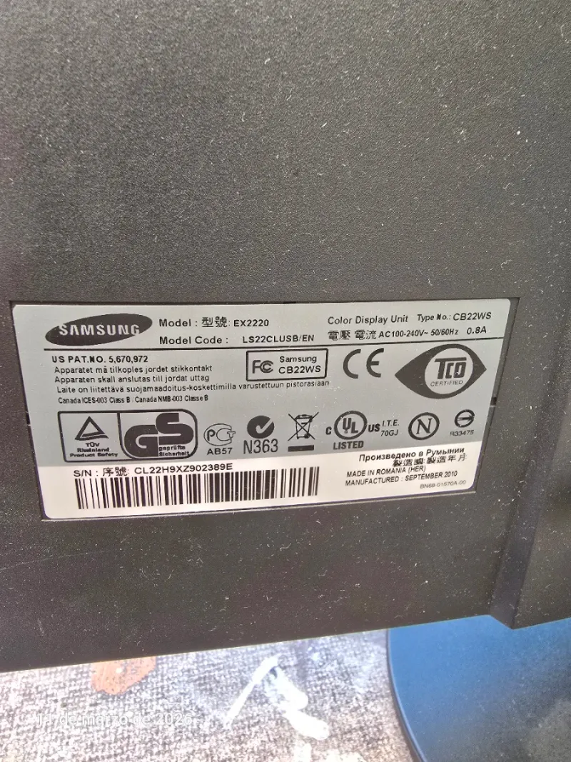 Monitor Samsung Syncmaster EX2220 21.5 Full HD afbeelding 6