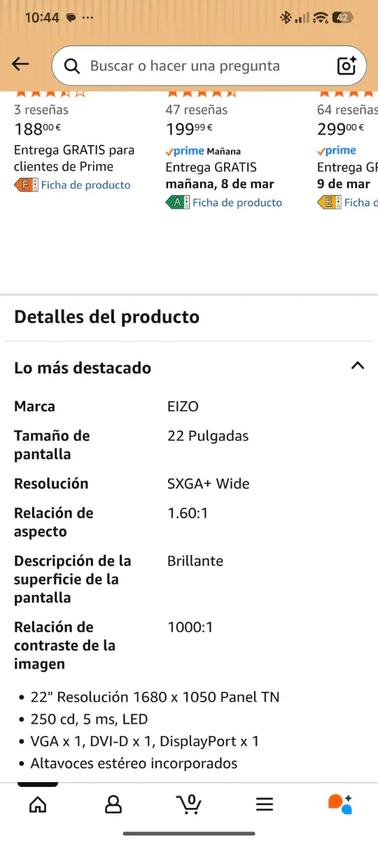 Monitor Profesional Eizo  FlexScan 22 pulgadas afbeelding 5