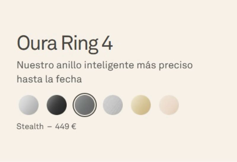 Oura Ring Gen 4 Stealth Talla 9 afbeelding 3