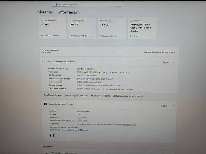 Lenovo Thinkpad T14s Gen 3 Ryzen 7 Pro 32GB RAM afbeelding 5