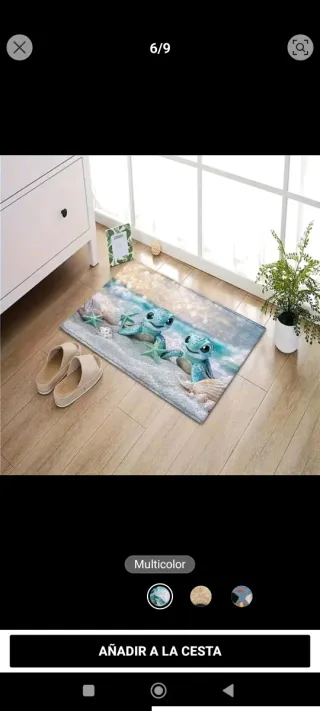 Alfombra de baño con tortugas marinas