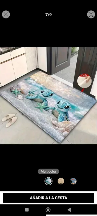 Alfombra de baño con tortugas marinas