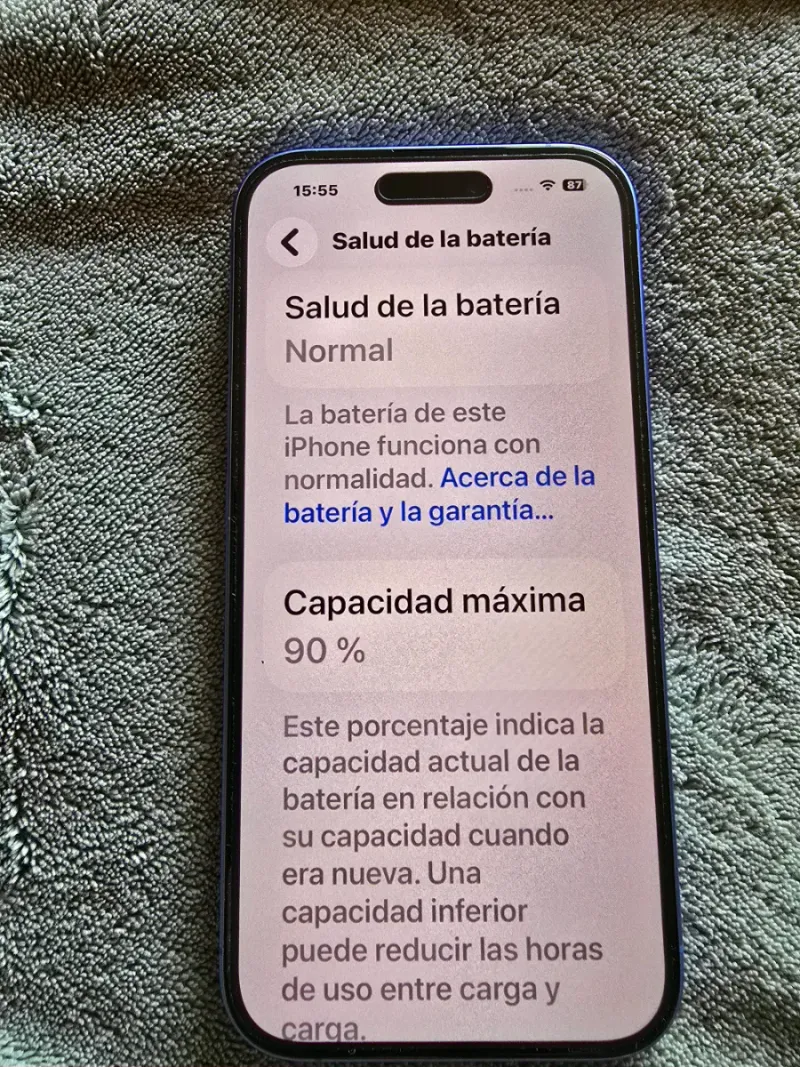 iPhone 16 128GB Azul/Morado Batería 90% afbeelding 4