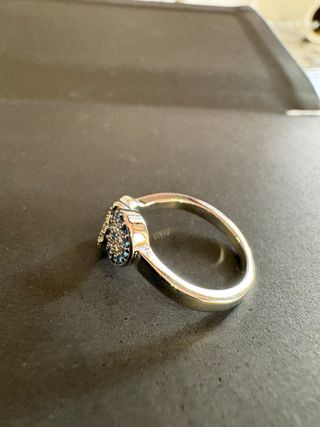 Anello Hamsa Mano Occhio Allah 925 Zirconi