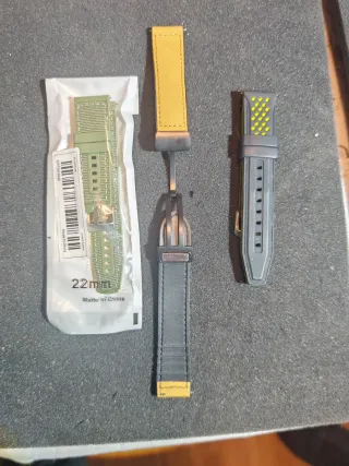 Lote 3 correas reloj deportivas, 1 con imán