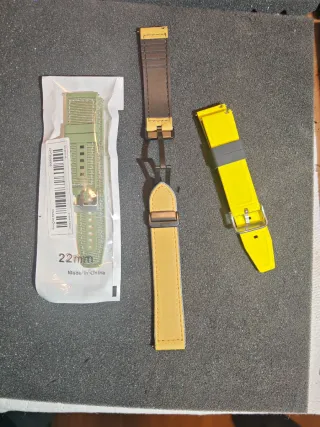 Lote 3 correas reloj deportivas, 1 con imán