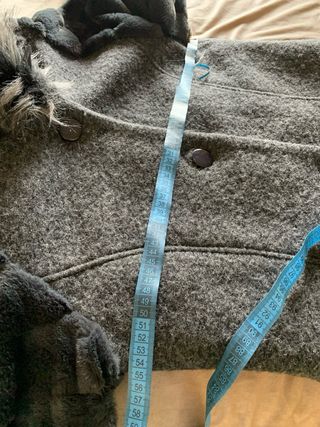 Cappotto lana e pelliccia sintetica XXL
